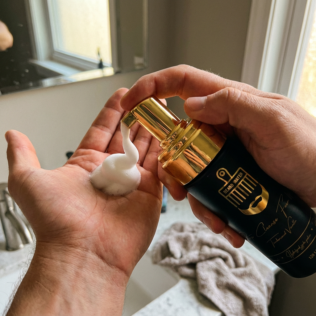 Beard Water Deep Cleanse Foam Wash – Timberwood Vanilla (120 mL)