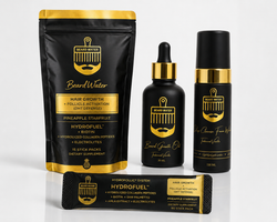 Triple Threat Growth Kit ( HydroFuel + Beard Growth  Oil + Foam Wash)
